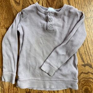 Jamie Kay Ribbed Henley Shirt, Size 1 year